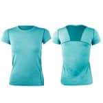 Polera Dry Fit Manga Corta Panel Malla Espalda Mujer